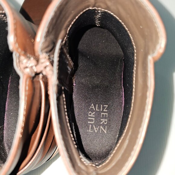 Naturalizer Madalynn Strap Ankle Boot Women 9 Brown Water Resistant Lug Sole NEW - Picture 11 of 14